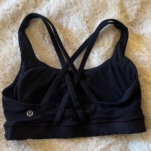 lululemon Energy size 4 black Black Sports Bra